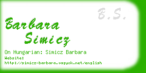 barbara simicz business card
